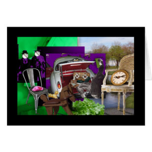 Grünes und lila Picknick