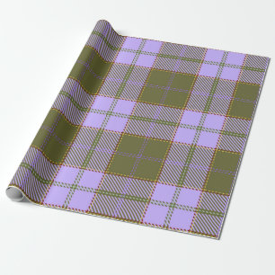 Grünes und lila schottisches Tartan-Karo nahtloses Geschenkpapier