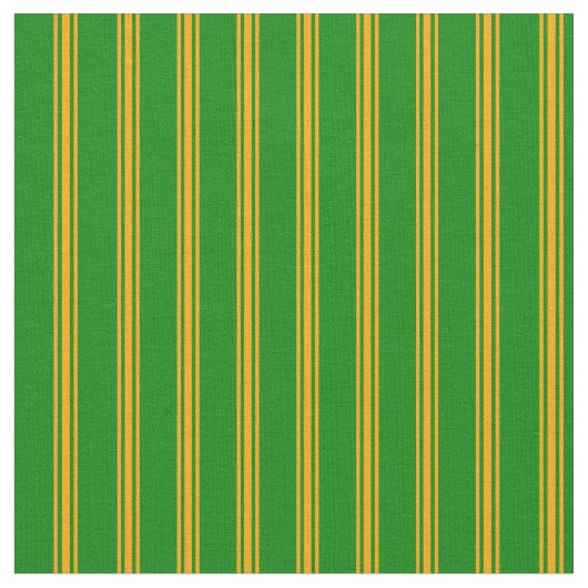 Grünes und orangefarbenes Muster Stoff (Nahaufnahme)