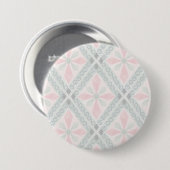 Grünes und rosa pastellfarbenes Diamantmuster Button (Vorne & Hinten)