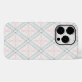 Grünes und rosa pastellfarbenes Diamantmuster Case-Mate iPhone Hülle (Rückseite (Horizontal))