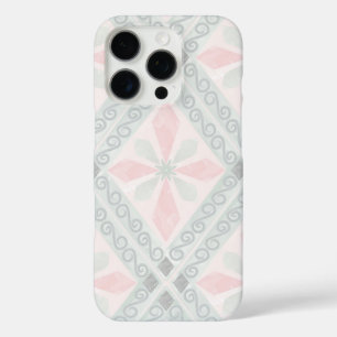 Grünes und rosa pastellfarbenes Diamantmuster iPhone 16 Pro Hülle
