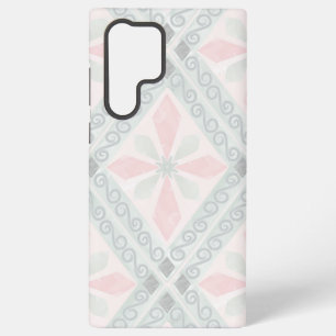 Grünes und rosa pastellfarbenes Diamantmuster Samsung Galaxy Hülle