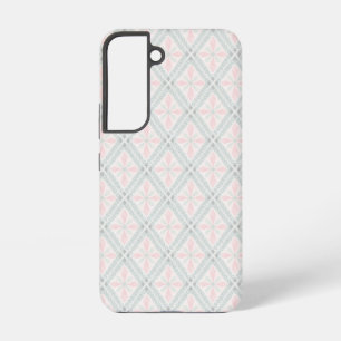 Grünes und rosa pastellfarbenes Diamantmuster Samsung Galaxy Hülle