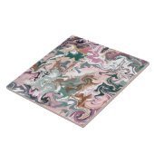 Grünes und rosafarbenes Acryl Fliese (Seite)