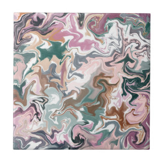 Grünes und rosafarbenes Acryl Fliese