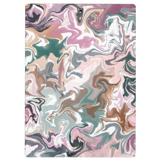 Grünes und rosafarbenes Acryl Klemmbrett (Rückseite)