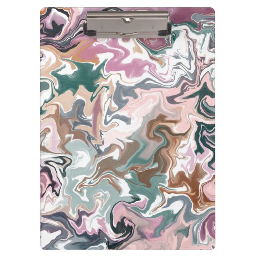 Grünes und rosafarbenes Acryl Klemmbrett (Vorderseite)