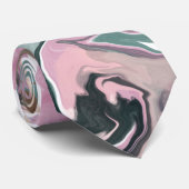 Grünes und rosafarbenes Acryl Krawatte (Gerollt)