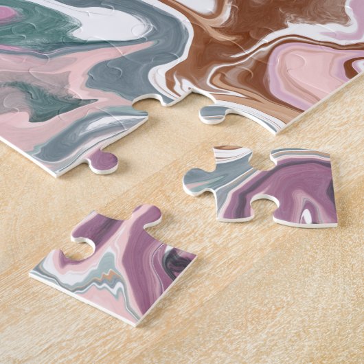 Grünes und rosafarbenes Acryl Puzzle (Seite)