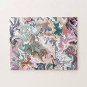 Grünes und rosafarbenes Acryl Puzzle (Horizontal)