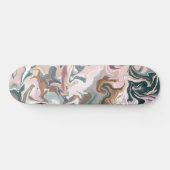 Grünes und rosafarbenes Acryl Skateboard (Horizontal)