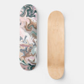 Grünes und rosafarbenes Acryl Skateboard (Vorderseite)