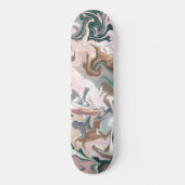 Grünes und rosafarbenes Acryl Skateboard (Vorderseite)