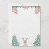 Grünes und rotes einfaches Weihnachtsabend-Party Einladung (Rückseite)