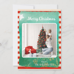 Grünes und rotes Frohe Weihnachten Foto