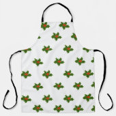 Grünes und Rotes Holly-Pflanze Schürze (Vorderseite)