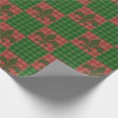 Grünes und rotes Lilien-Verpackungs-Papier Geschenkpapier (Ecke)