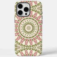 Grünes und rotes Mandala vintage-bohemian Muster