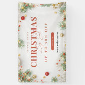 Grünes und rotes minimalistisches Weihnachts-Sale Banner (Vertikal)