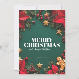 Grünes und rotes modernes Frohe Weihnachten