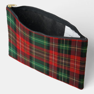Grünes und rotes Tartan-Karo Zubehörtasche