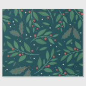 Grünes und rotes Weihnachtsbuch Geschenkpapier (Flach)