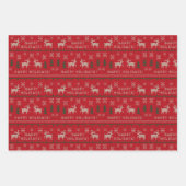 Grünes und rotes Weihnachtsbuch Geschenkpapier Set (Vorderseite 3)