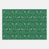 Grünes und rotes Weihnachtsbuch Geschenkpapier Set (Vorderseite 2)