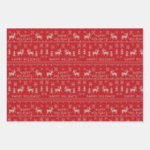 Grünes und rotes Weihnachtsbuch Geschenkpapier Set (Vorderseite)