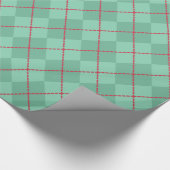 Grünes und rotes Weihnachtsgrün Geschenkpapier (Ecke)
