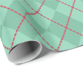 Grünes und rotes Weihnachtsgrün Geschenkpapier (Rolleneckpunkt)