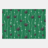 Grünes und schwarzes Graduierungspapier zum Abzieh Geschenkpapier Set (Vorderseite)