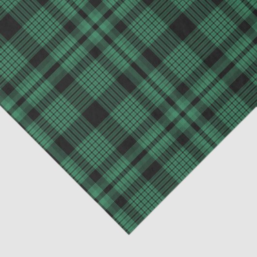 Grünes und schwarzes kariertes Muster Seidenpapier (Ausschnitt)