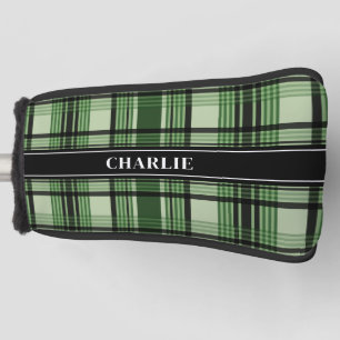 Grünes und schwarzes Karomuster mit individuellem Golf Headcover
