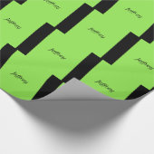 Grünes und schwarzes personalisiertes geschenkpapier (Ecke)