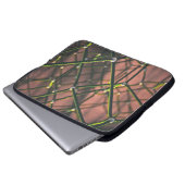 Grünes und schwarzes Seil Laptopschutzhülle (Vorne Knopf)