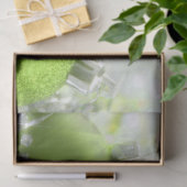 Grünes und Silberes Weihnachtszettel Seidenpapier (Geschenk)