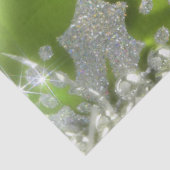 Grünes und Silberes Weihnachtszettel Seidenpapier (Detail)
