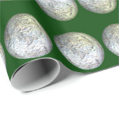 Grünes und Silberverschleißpapier Geschenkpapier (Rolleneckpunkt)