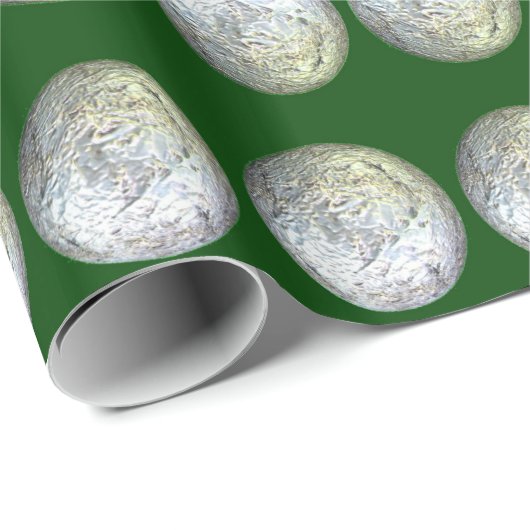 Grünes und Silberverschleißpapier Geschenkpapier (Rolleneckpunkt)