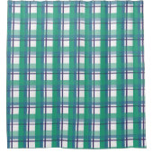 Grünes und violettes Muster Duschvorhang (Vorderseite)