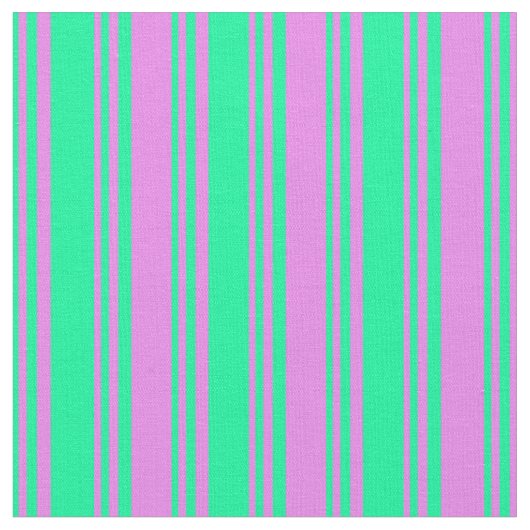 Grünes und violettes Muster/Streifenmuster Stoff (Nahaufnahme)