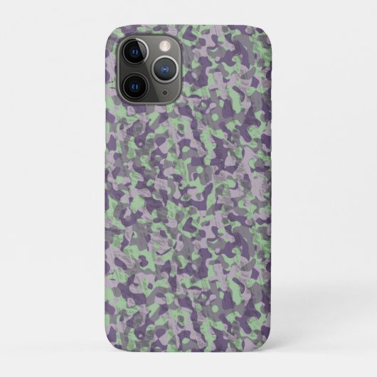 grünes und violettes Tarnmuster abstrakt Case-Mate iPhone Hülle (Rückseite)