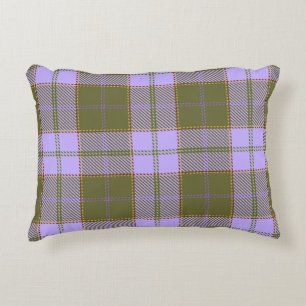 Grünes und violettes Tartan-Karo-Schottisch nahtlo Dekokissen