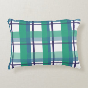 Grünes und violettes Tartan-Muster-Wurfkissen Dekokissen