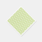Grünes und weißes Diamantenpapier Napkins Serviette (Ecke)