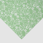 Grünes und weißes Efeu-Blatt-Blumenmuster Seidenpapier (Ausschnitt)