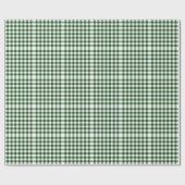 Grünes und weißes Gingham-Muster Geschenkpapier (Flach)
