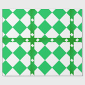 Grünes und weißes, großes Karton-Muster Geschenkpapier (Flach)